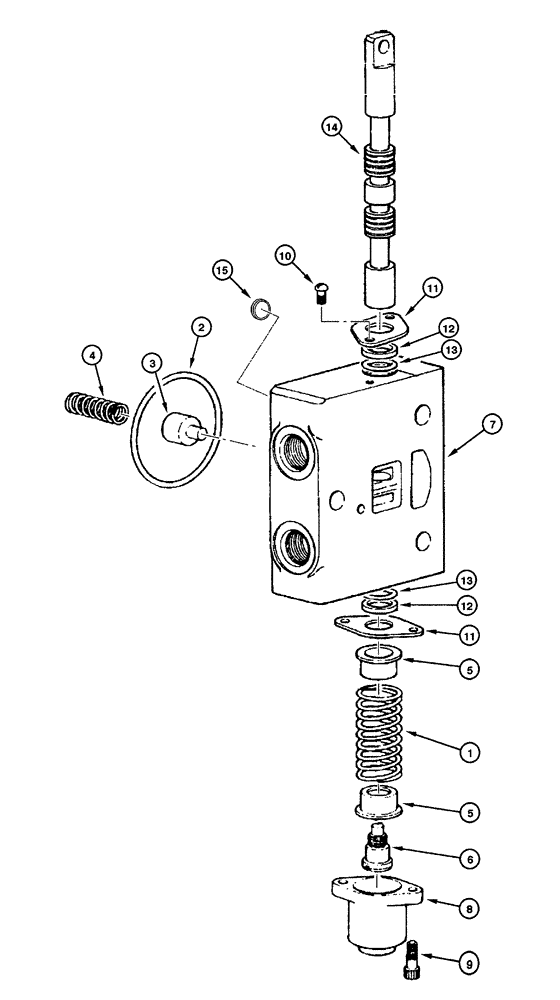 Схема запчастей Case 885 - (08.50[00]) - DISTRIBUTOR - LINK (08) - HYDRAULICS