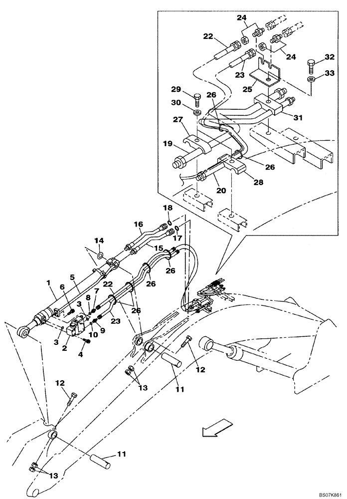 Схема запчастей Case CX225SR - (08-19) - HYDRAULICS - ARM CYLINDER, MODELS WITH LOAD HOLD (08) - HYDRAULICS