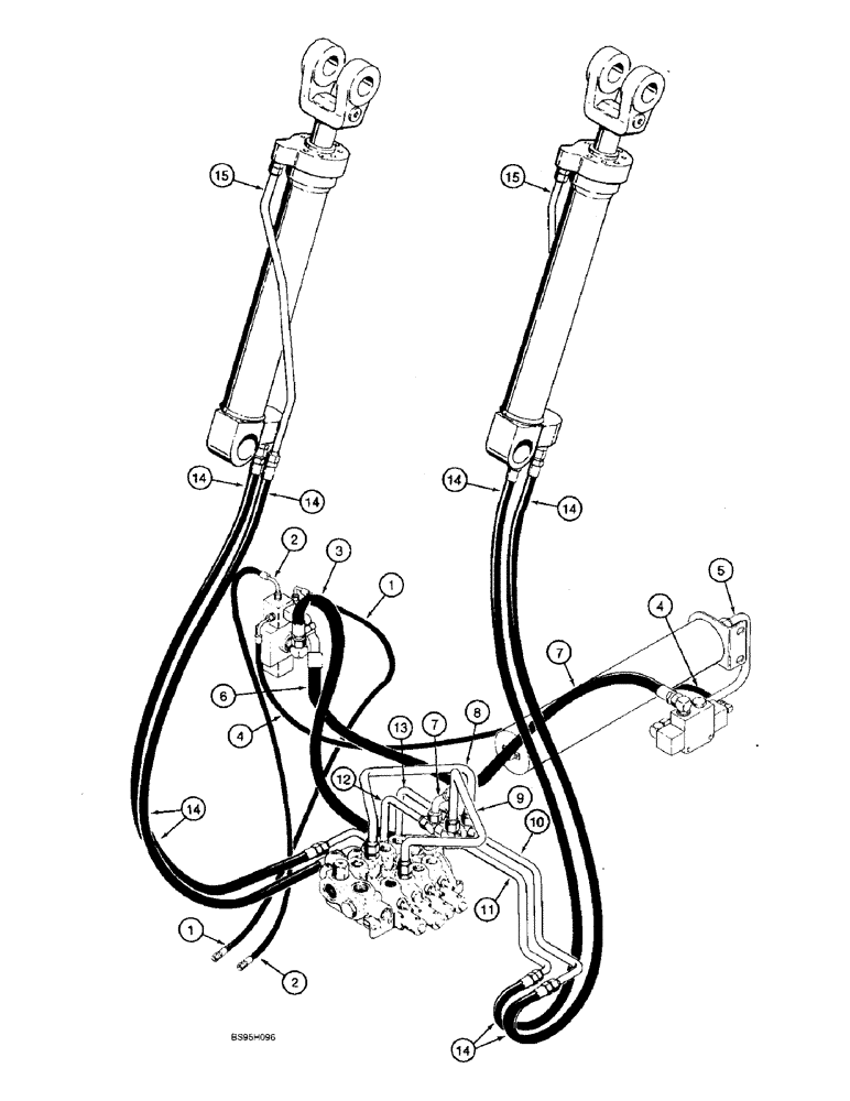 Схема запчастей Case 821B - (1-26) - PICTORIAL INDEX, RIDE CONTROL HYDRAULIC CIRCUIT (00) - PICTORIAL INDEX