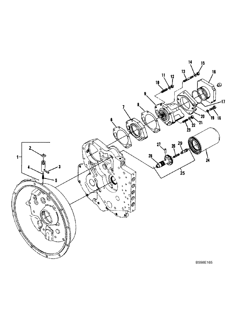 Схема запчастей Case 686GXR - (6-34) - TRANSMISSION, CHECK VALVE, REGULATING VALVE, CHARGING PUMP (06) - POWER TRAIN