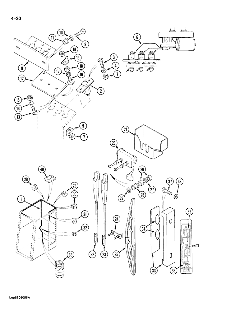 Схема запчастей Case 688 - (4-20) - CAB ELECTRICAL COMPONENTS (04) - ELECTRICAL SYSTEMS