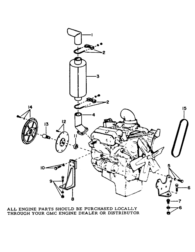 Схема запчастей Case 50 - (C01) - * GMC 6V53 DIESEL ENGINE (DROTT # S57272M1) AND MOUNTING (10) - ENGINE