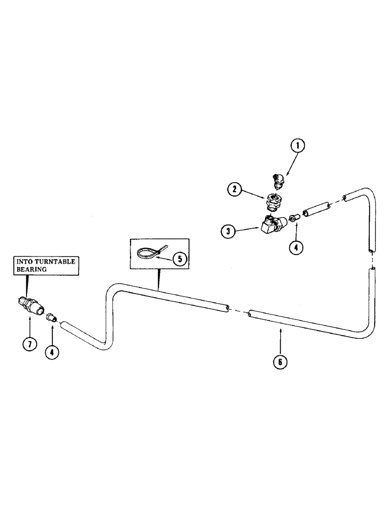 Схема запчастей Case 40 - (094) - TURNTABLE BEARING LUBRICATION LINE (39) - FRAMES AND BALLASTING