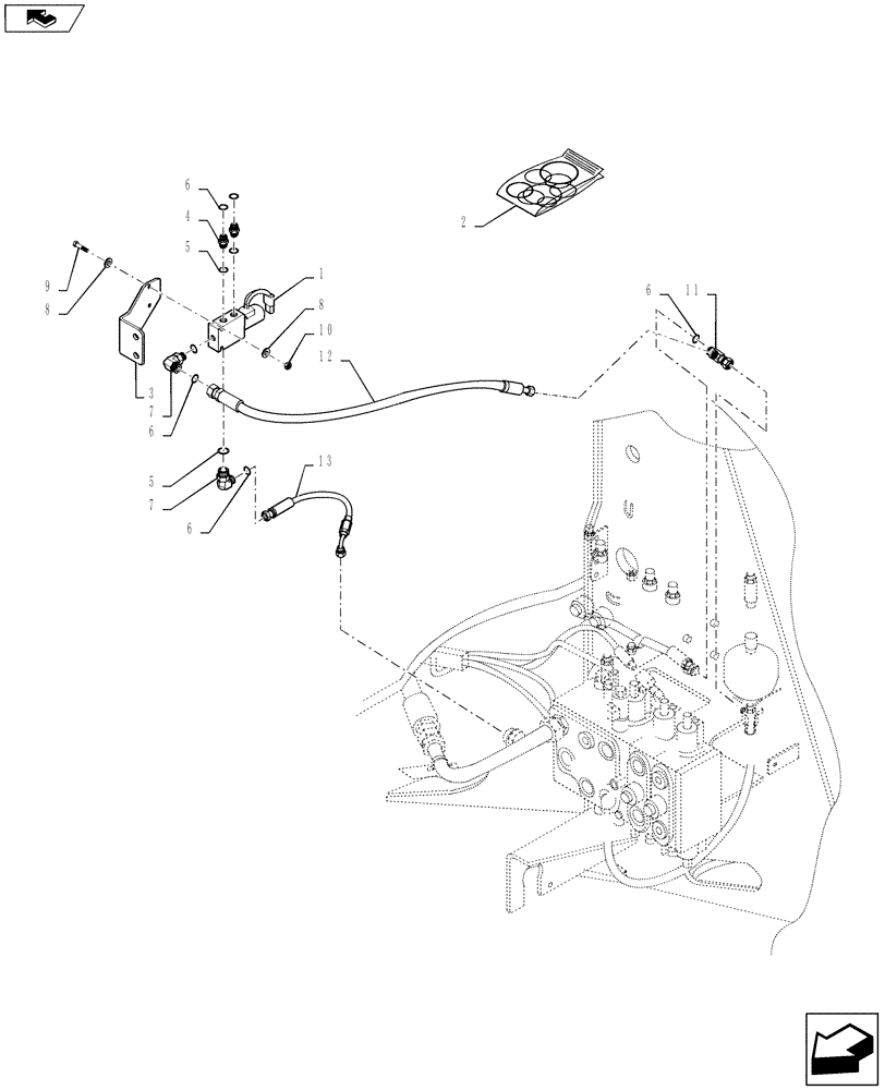 Схема запчастей Case 721F - (35.936.04[01]) - HYDRAULICS - COUPLER LOCKING (35) - HYDRAULIC SYSTEMS