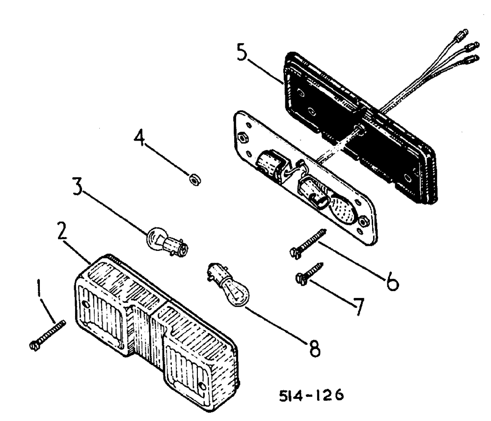 Схема запчастей Case 3400 - (061) - SIDE AND DIRECTION INDICATOR LIGHT (55) - ELECTRICAL SYSTEMS