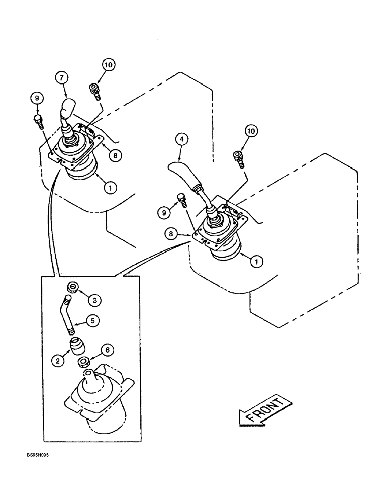 Схема запчастей Case 9060B - (9-052) - REMOTE CONTROL VALVE ASSEMBLY MOUNTING (09) - CHASSIS