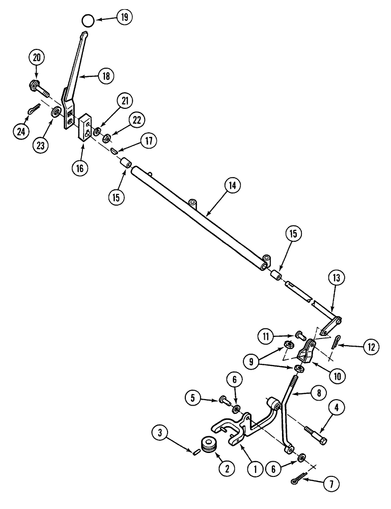 Схема запчастей Case 380B - (6-54) - INDEPENDENT POWER TAKE OFF CONTROL (06) - POWER TRAIN