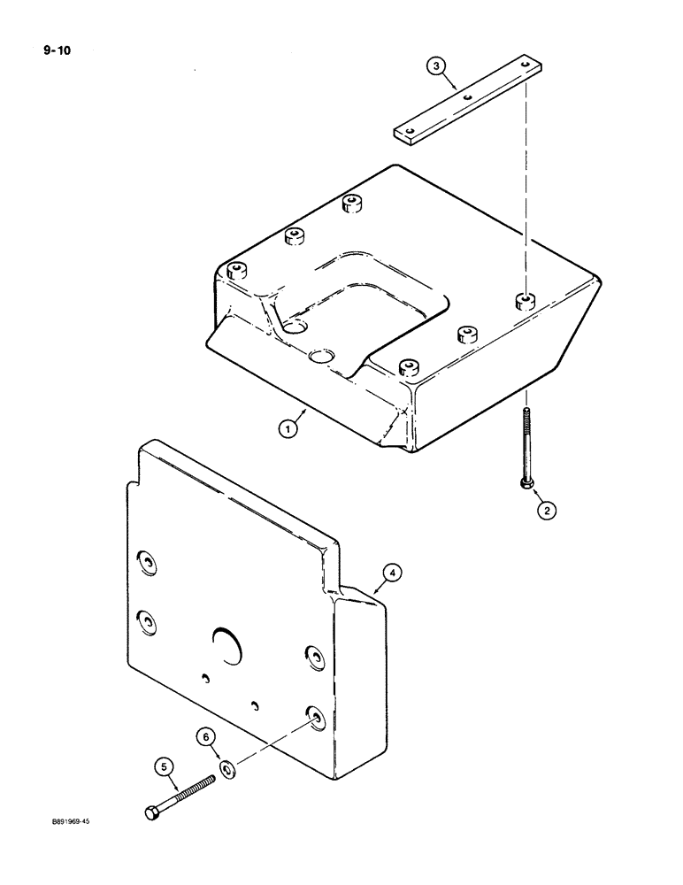 Схема запчастей Case 550 - (9-10) - COUNTERWEIGHTS (09) - CHASSIS/ATTACHMENTS