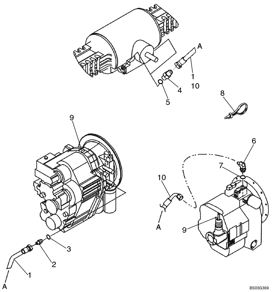 Схема запчастей Case 590SM - (06-39) - AXLE, REAR - DIFFERENTIAL LOCK (06) - POWER TRAIN