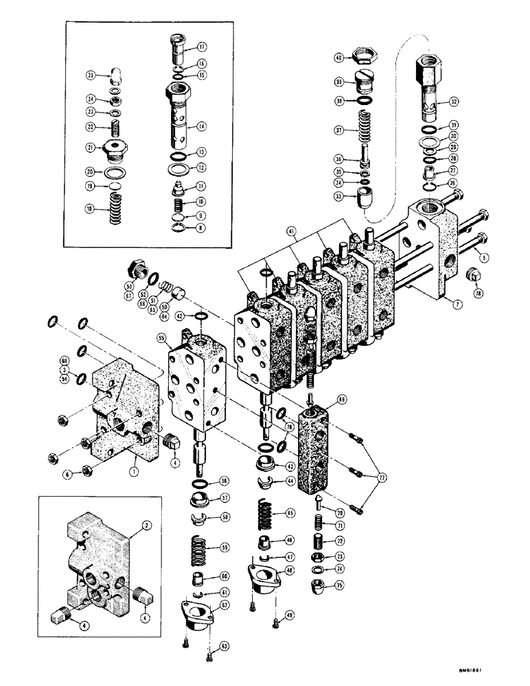 Схема запчастей Case 420 - (220) - * D23812 AND D24433 HYDRAULIC CONTROL VALVES (07) - HYDRAULIC SYSTEM