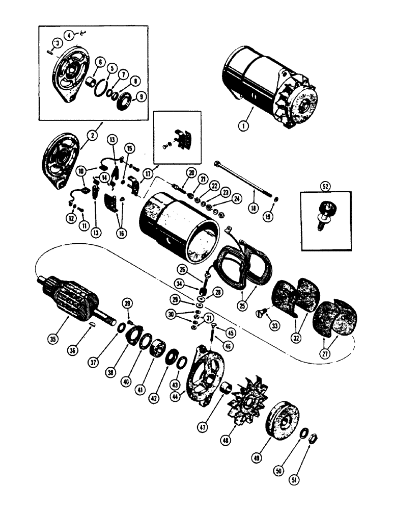 Схема запчастей Case 430CK - (057Q) - GENERATOR, (188) DIESEL ENGINE 