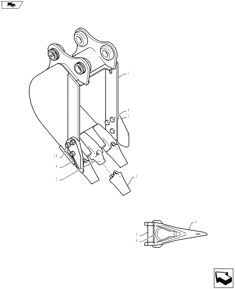 Схема запчастей Case CX27B ASN - (39.105.07) - BUCKET ASSY, 300W 0.04M³ (0.035M³) (84) - BOOMS, DIPPERS & BUCKETS