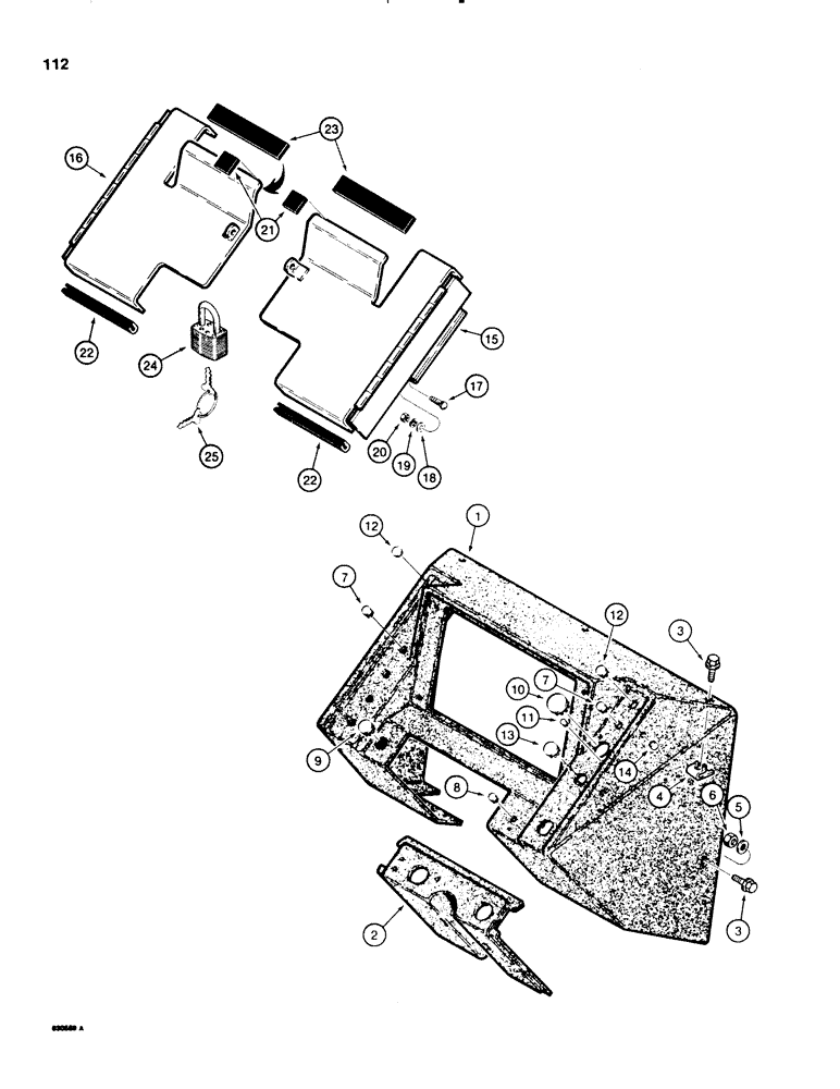 Схема запчастей Case 580SE - (112) - INSTRUMENT PANEL AND COVERS (04) - ELECTRICAL SYSTEMS