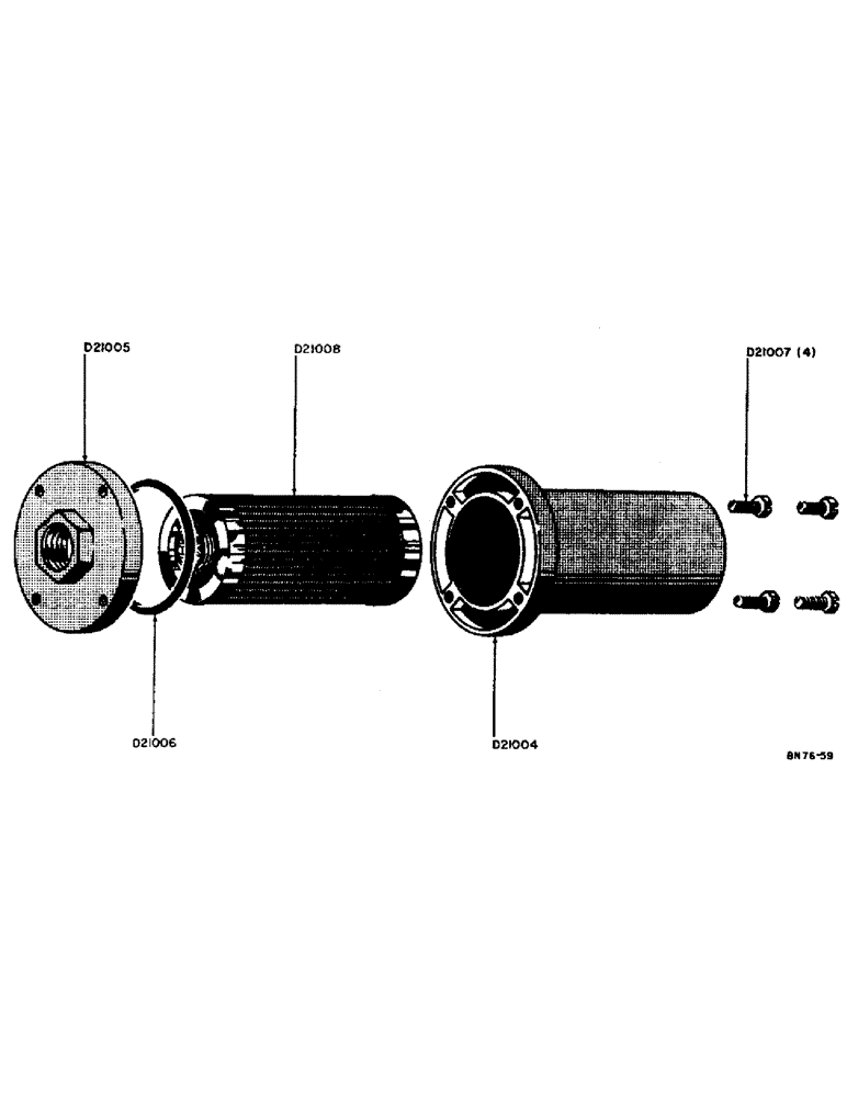 Схема запчастей Case 31 - (111) - D21003 HYDRAULIC OIL FILTER (WHEEL TRACTOR) 