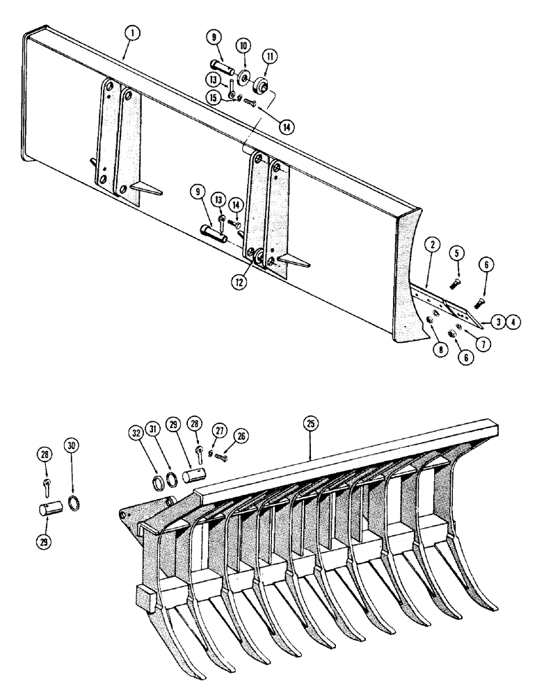 Схема запчастей Case W12 - (194) - DOZER BLADE (09) - CHASSIS