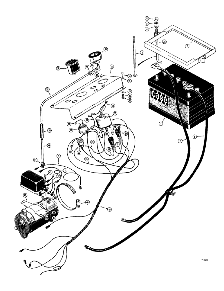 Схема запчастей Case 1500-SERIES - (024) - ELECTRICAL AND INSTRUMENT PANEL, MODEL 1526 (55) - ELECTRICAL SYSTEMS