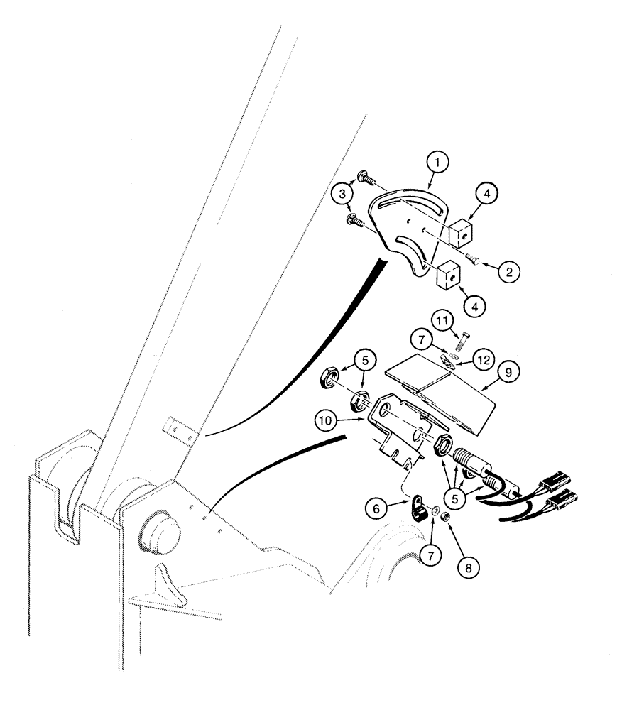 Схема запчастей Case 721C - (09-03) - CONTROLS - BUCKET HEIGHT AND RETURN-TO-TRANSPORT (09) - CHASSIS