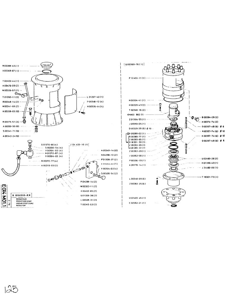 Схема запчастей Case SC150L - (125) - REDUCTION GEAR 