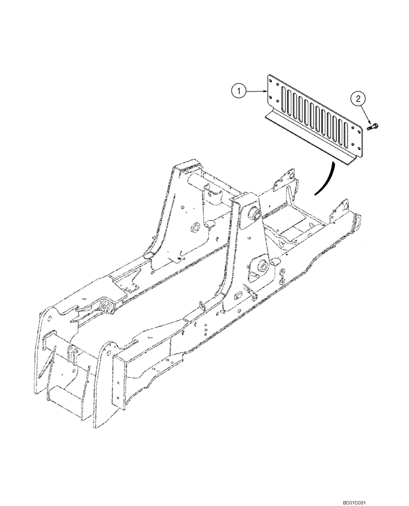 Схема запчастей Case 570MXT - (09-21) - GUARD, PUMP (09) - CHASSIS/ATTACHMENTS