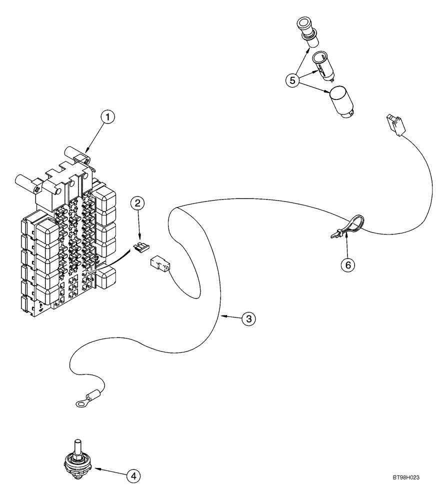 Схема запчастей Case 721D - (04-25) - HARNESS - CIGAR LIGHTER (04) - ELECTRICAL SYSTEMS