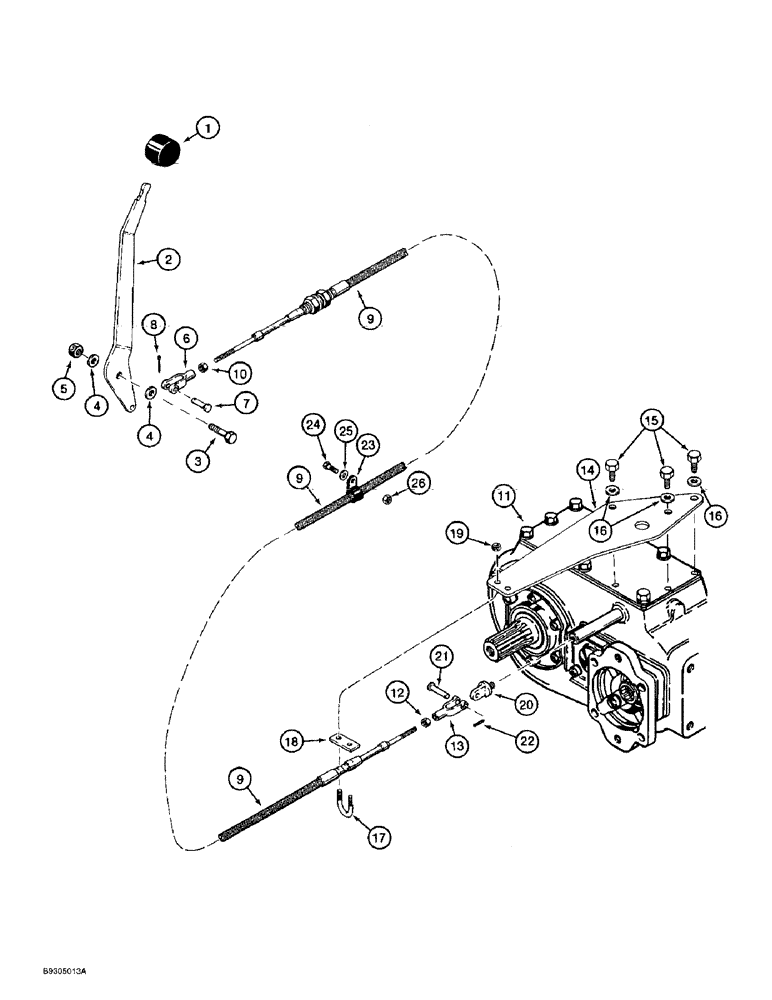 Схема запчастей Case 560 - (6-32) - TRANSMISSION SHIFT CONTROL (06) - POWER TRAIN