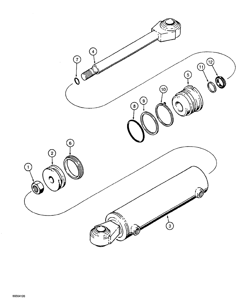 Схема запчастей Case MAXI-SNEAKER - (05-012) - STEERING CYLINDER ASSEMBLY (05) - STEERING