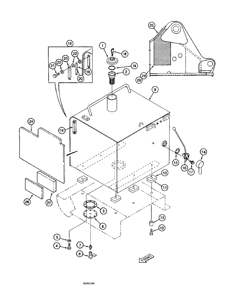 Схема запчастей Case 9060B - (3-02) - FUEL TANK (03) - FUEL SYSTEM