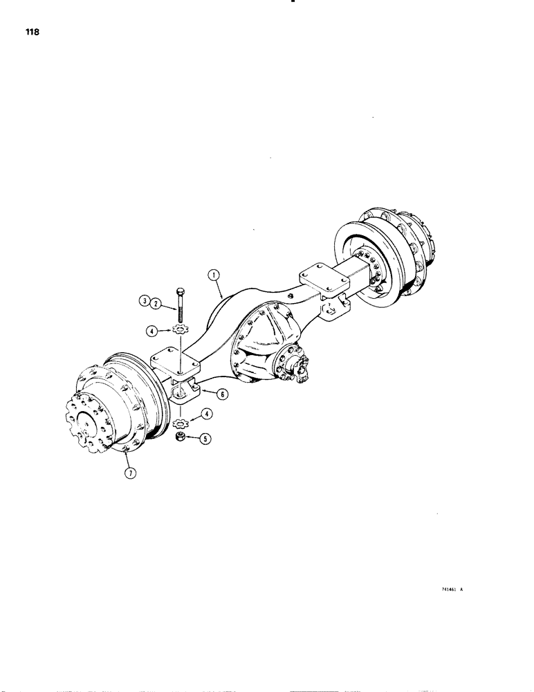 Схема запчастей Case W20 - (118) - AXLE ASSEMBLIES (06) - POWER TRAIN