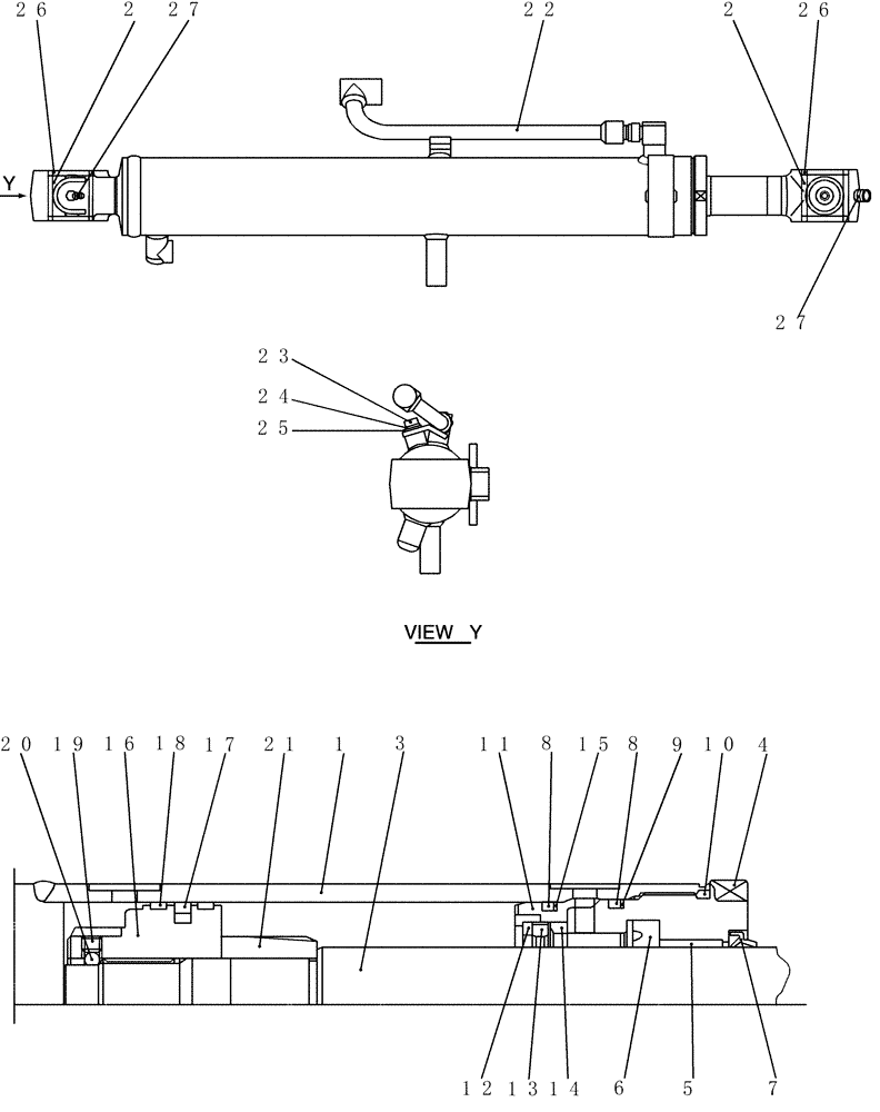 Схема запчастей Case CX31B - (HC630-01[2]) - CYLINDER ASSY, BOOM (CAB) (00) - GENERAL & PICTORIAL INDEX