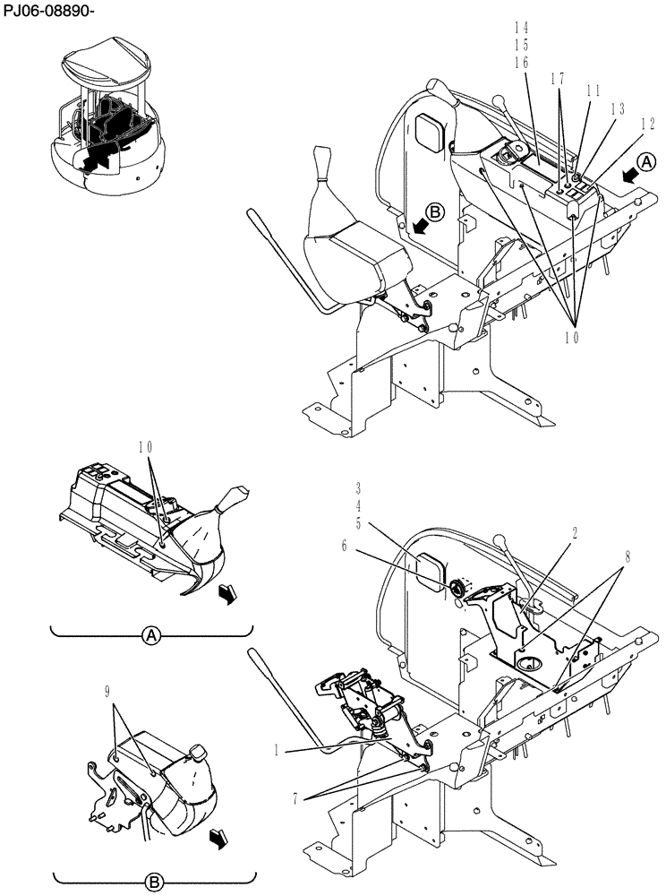 Схема запчастей Case CX50B - (120-01[1]) - CONTROLS, OPERATORS (35) - HYDRAULIC SYSTEMS