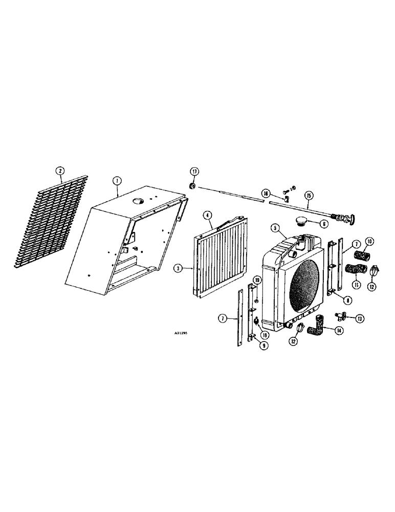 Схема запчастей Case W9E - (140) - RADIATOR, GRILLE AND SHUTTER (09) - CHASSIS