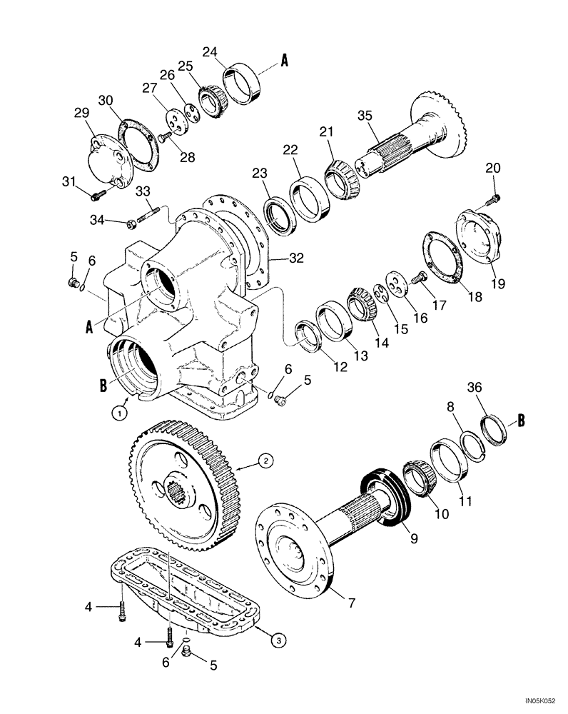 Схема запчастей Case 550H-IND - (06-09) - TRANS., FINAL DRIVE, 1627 MM (64 IN) GAUGE WIDE TRACK (WT) OR LOW GROUND PRESSURE (LGP) MODELS (06) - POWER TRAIN