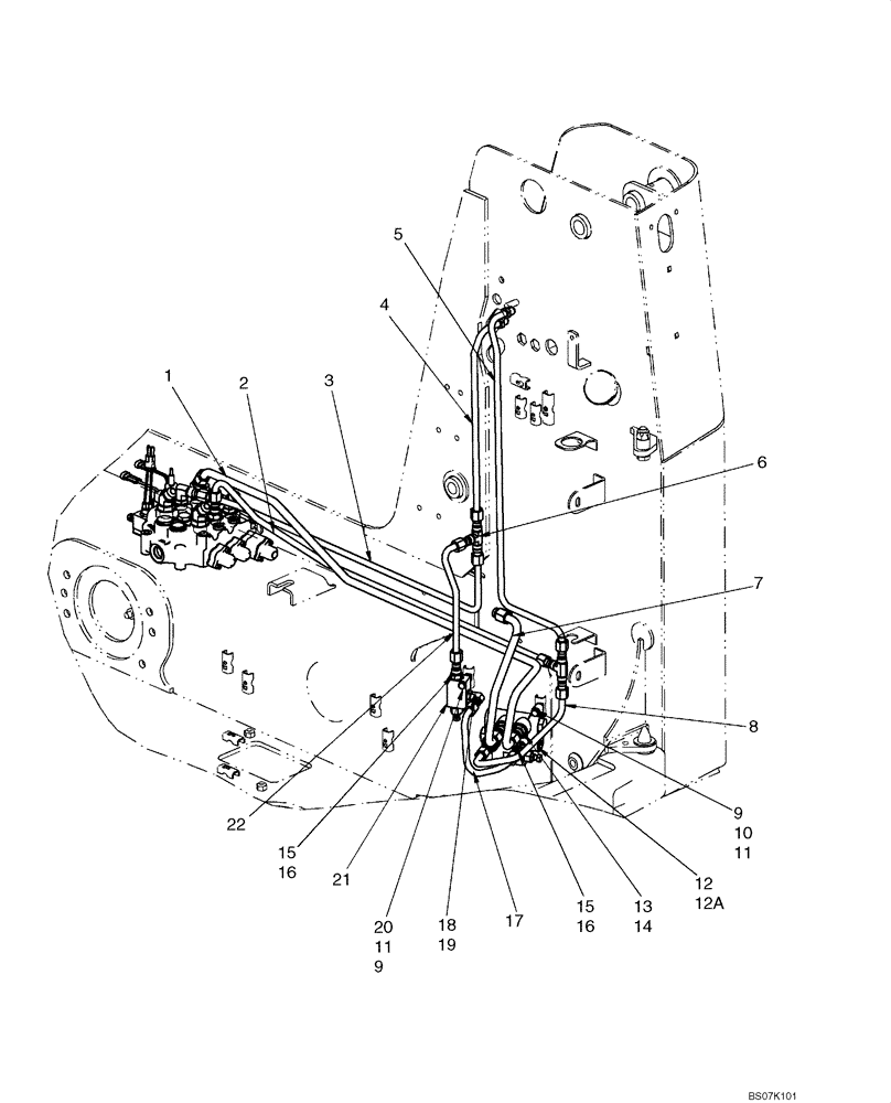 Схема запчастей Case 440CT - (08-05) - HYDRAULICS - SELF LEVELING (08) - HYDRAULICS