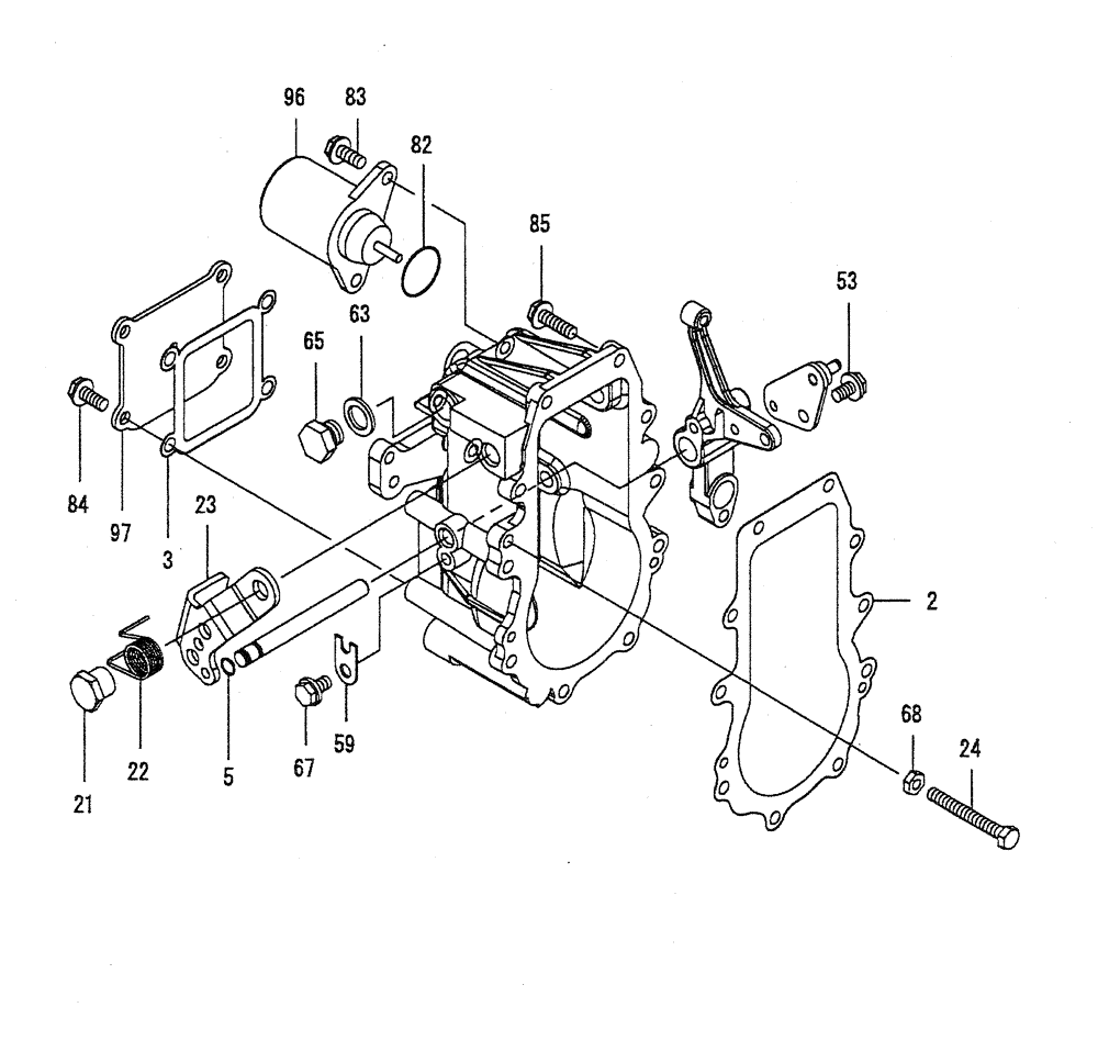 Схема запчастей Case CX27B PV13 - (08-018) - GOVERNOR ENGINE COMPONENTS