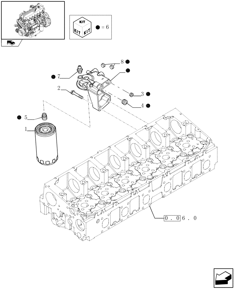 Схема запчастей Case F2CE9684H E003 - (0.20.0) - FUEL FILTER & RELATED PARTS (504088016 - 504216736) 