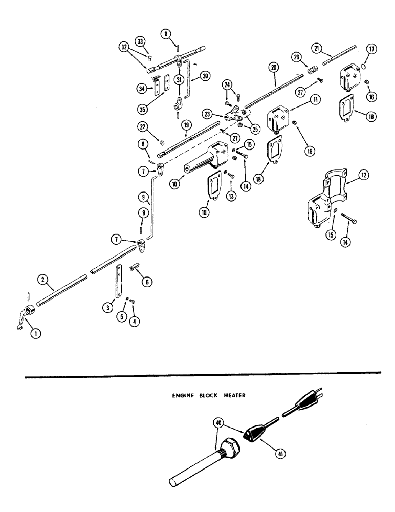 Схема запчастей Case W10 - (040) - DECOMPRESSOR (02) - ENGINE