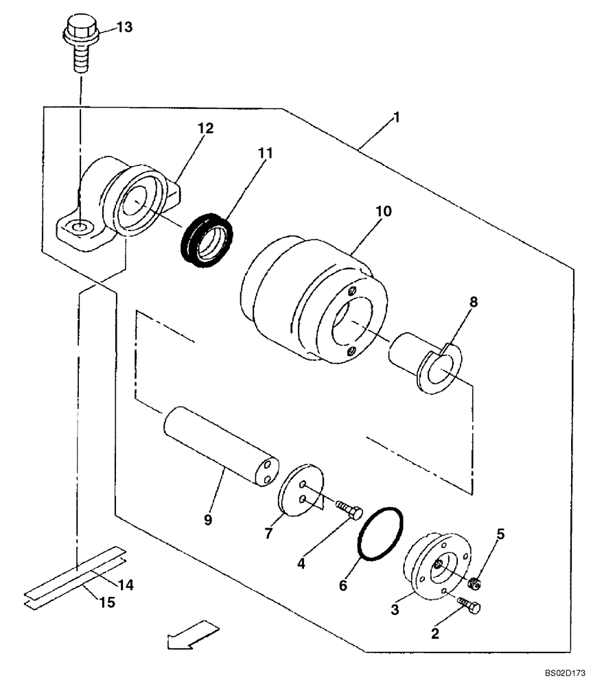 Схема запчастей Case CX130 - (05-13) - TRACK - ROLLER (DAC0713241 - ) (11) - TRACKS/STEERING