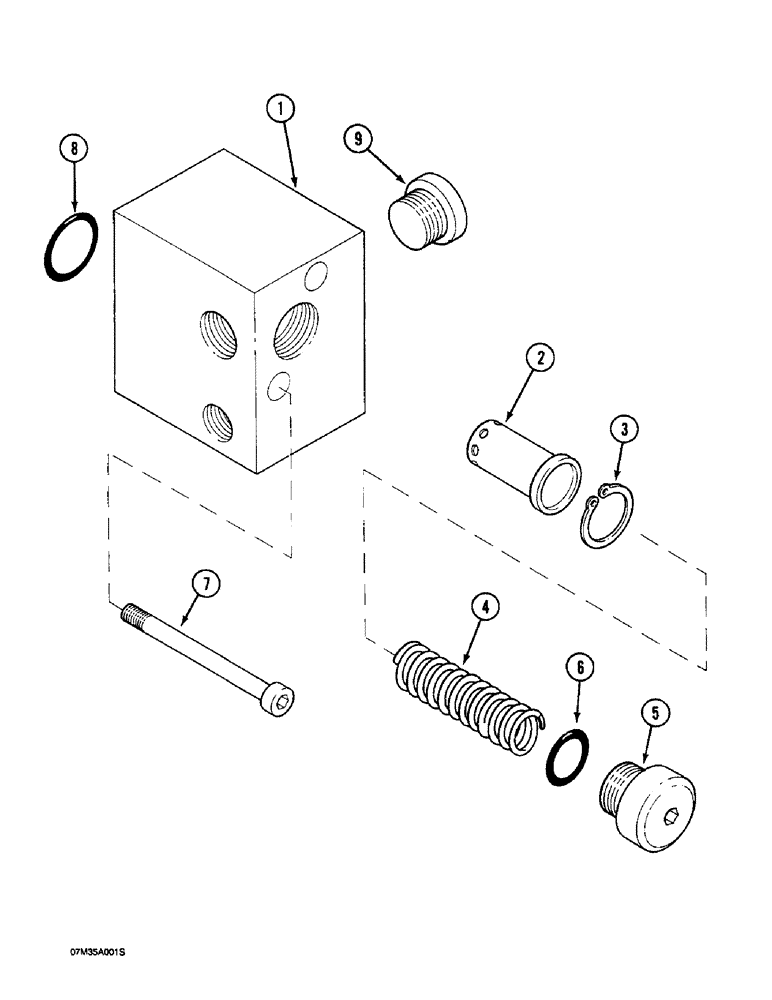 Схема запчастей Case 1088 - (8C-16) - ATTACHMENT CONTROL VALVE BLOCK, P.I.N. FROM 19801 TO 20195, P.I.N. FROM 106901 TO 106903 (08) - HYDRAULICS