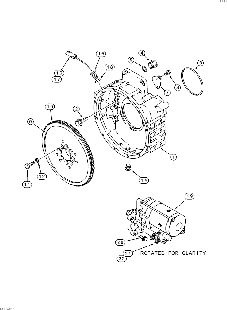 Схема запчастей Case 9040 - (2-40) - FLYWHEEL AND HOUSING, 6T-830 ENGINE (02) - ENGINE