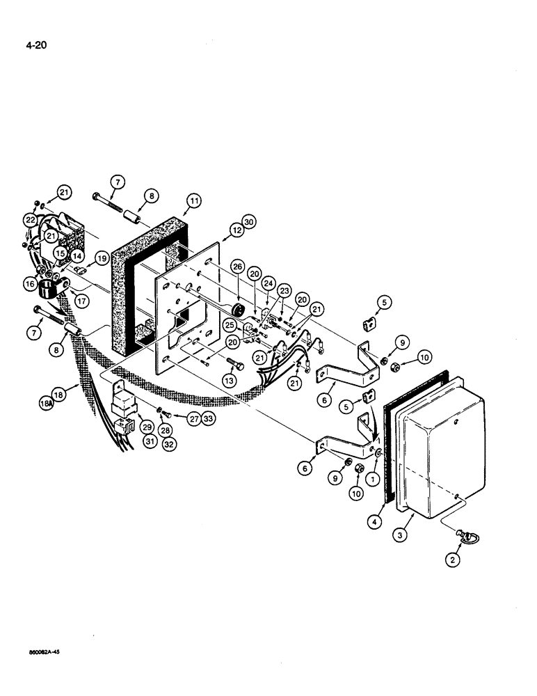 Схема запчастей Case W14B - (4-20) - FRONT HARNESS - FUSE BOX (04) - ELECTRICAL SYSTEMS