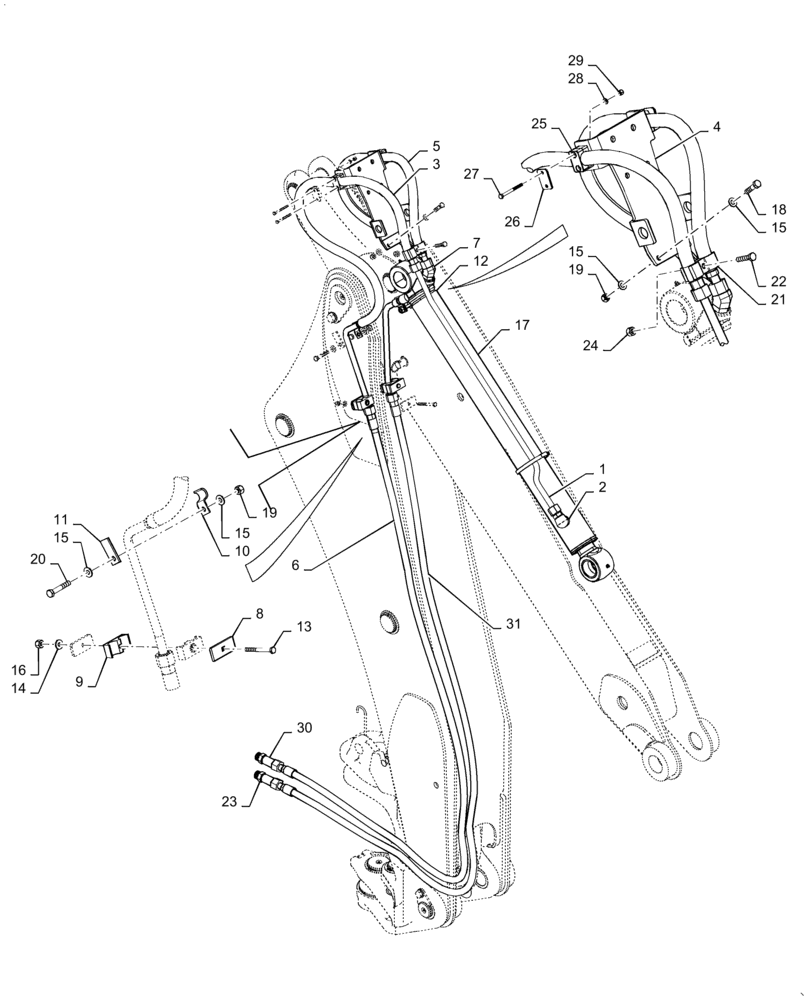 Схема запчастей Case 580SN WT - (35.738.02[02]) - HYDRAULICS - BACKHOE (580SN, 580SN WT) (W/ EXTENDABLE DIPPER) (35) - HYDRAULIC SYSTEMS