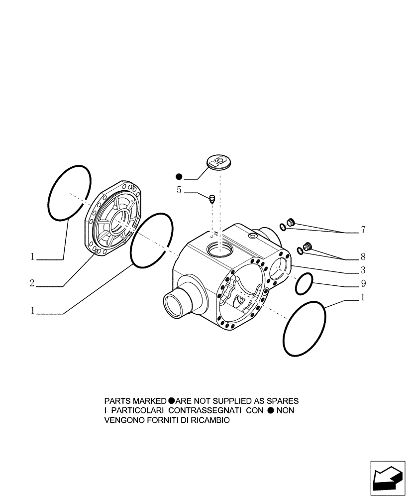 Схема запчастей Case TX842 - (9.00447[02]) - LSD FRONT AXLE - COMPONENTS - OPTIONAL CODE 749081091 (25) - FRONT AXLE SYSTEM