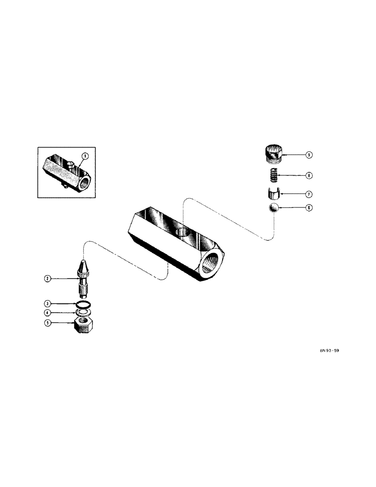 Схема запчастей Case 420 - (194[1]) - 60374 FLOW CONTROL VALVE (07) - HYDRAULIC SYSTEM