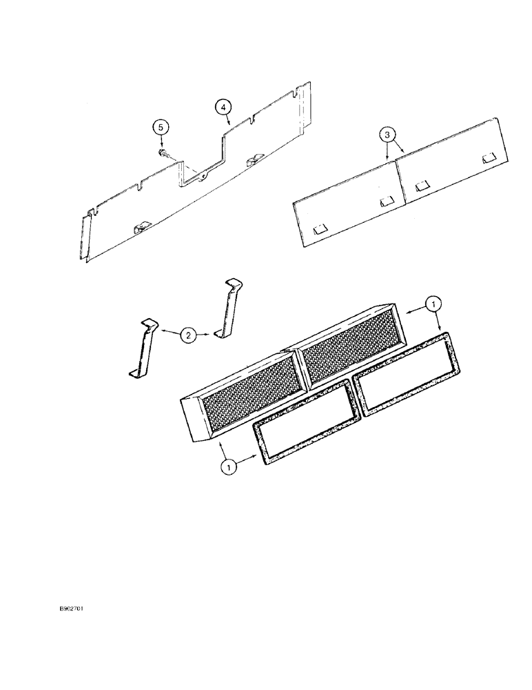 Схема запчастей Case 580SK - (9-148) - CAB AIR FILTER (09) - CHASSIS/ATTACHMENTS