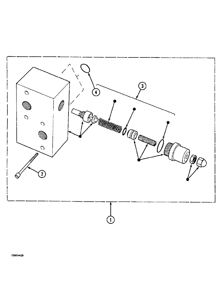 Схема запчастей Case 688 - (2-18) - VALVE, SECONDARY RELIEF 