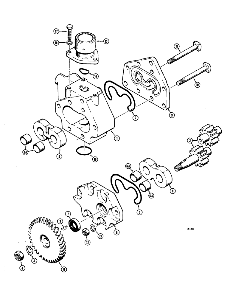 Схема запчастей Case 380CK - (053A) - SELECTAMATIC PUMP 