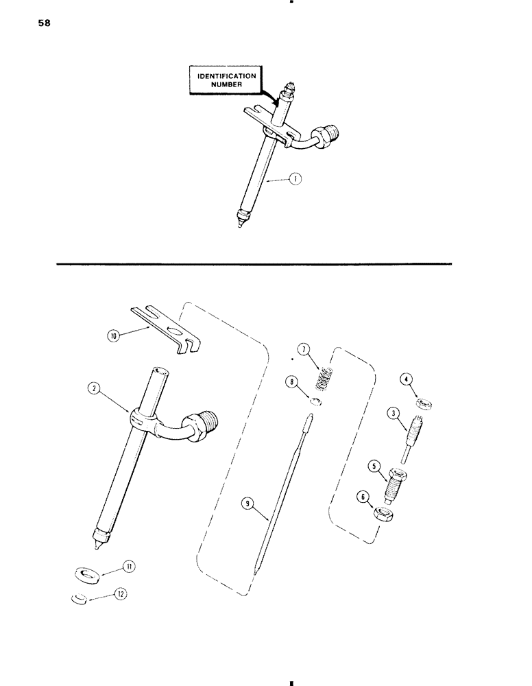 Схема запчастей Case 584C - (058) - INJECTOR NOZZLE (10) - ENGINE