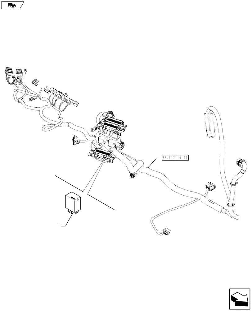 Схема запчастей Case 590SN - (55.526.02) - ELECTRICAL - AUTO RIDE CONTROL (55) - ELECTRICAL SYSTEMS