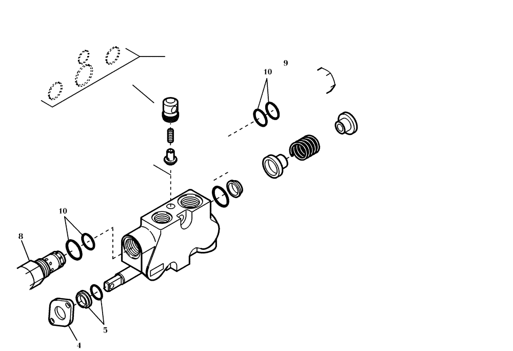 Схема запчастей Case 21D - (23.612[004]) - HYDRAULIC CONTROLS (S/N 561101-UP) No Description