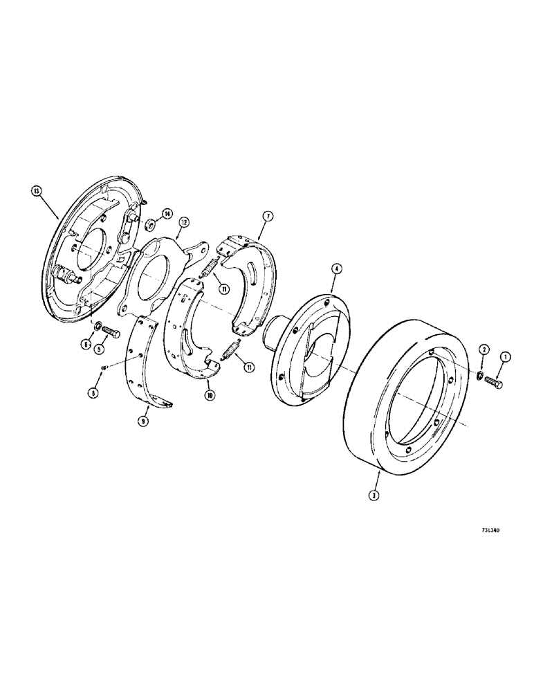 Схема запчастей Case 780 - (198) - TRANSMISSION, PARKING BRAKE (06) - POWER TRAIN